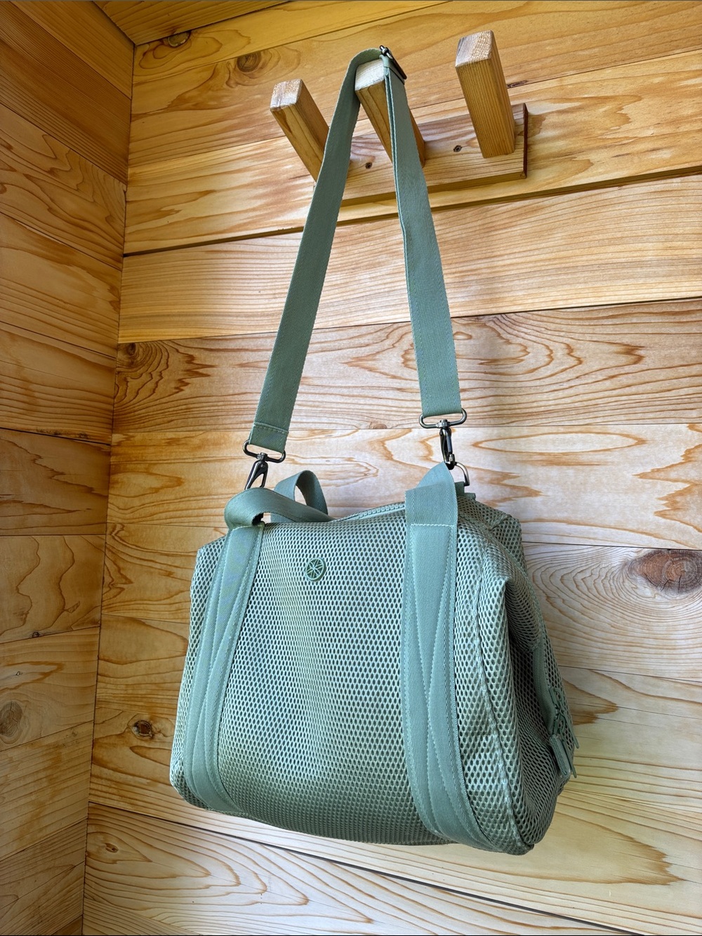 Athleta Mesh Gym Bag Green